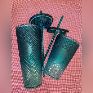 Authentic 2023 Starbucks Jade Green Gradient Jewel 24oz & 16 oz  New